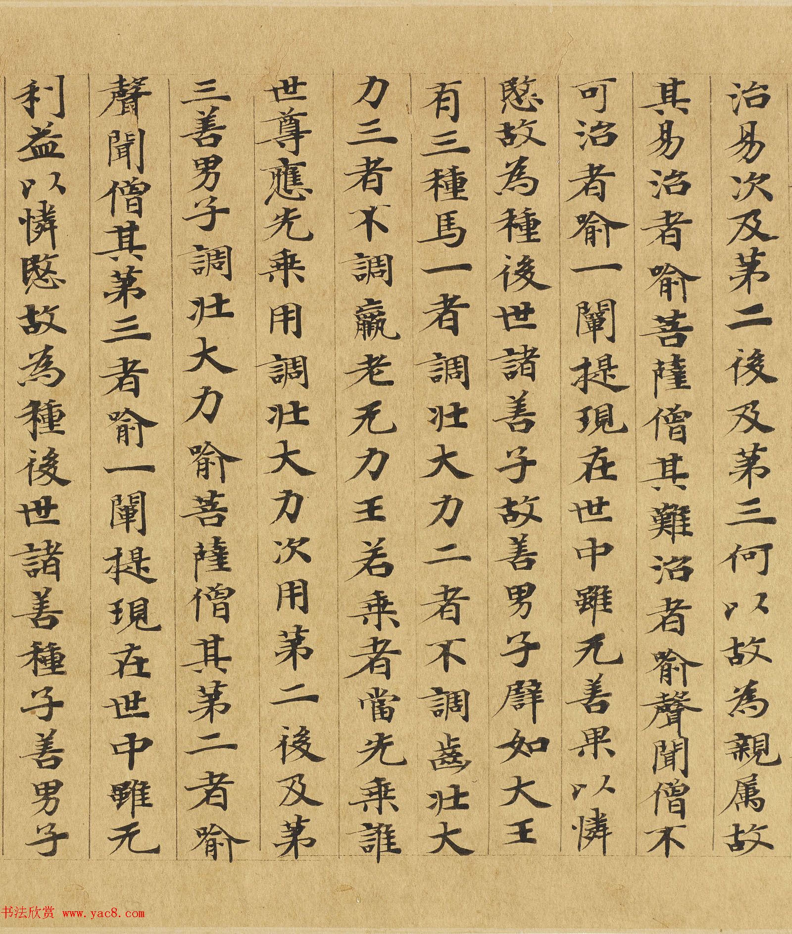 楷书高清大图欣赏《大般涅槃经迦叶菩萨品第十二》