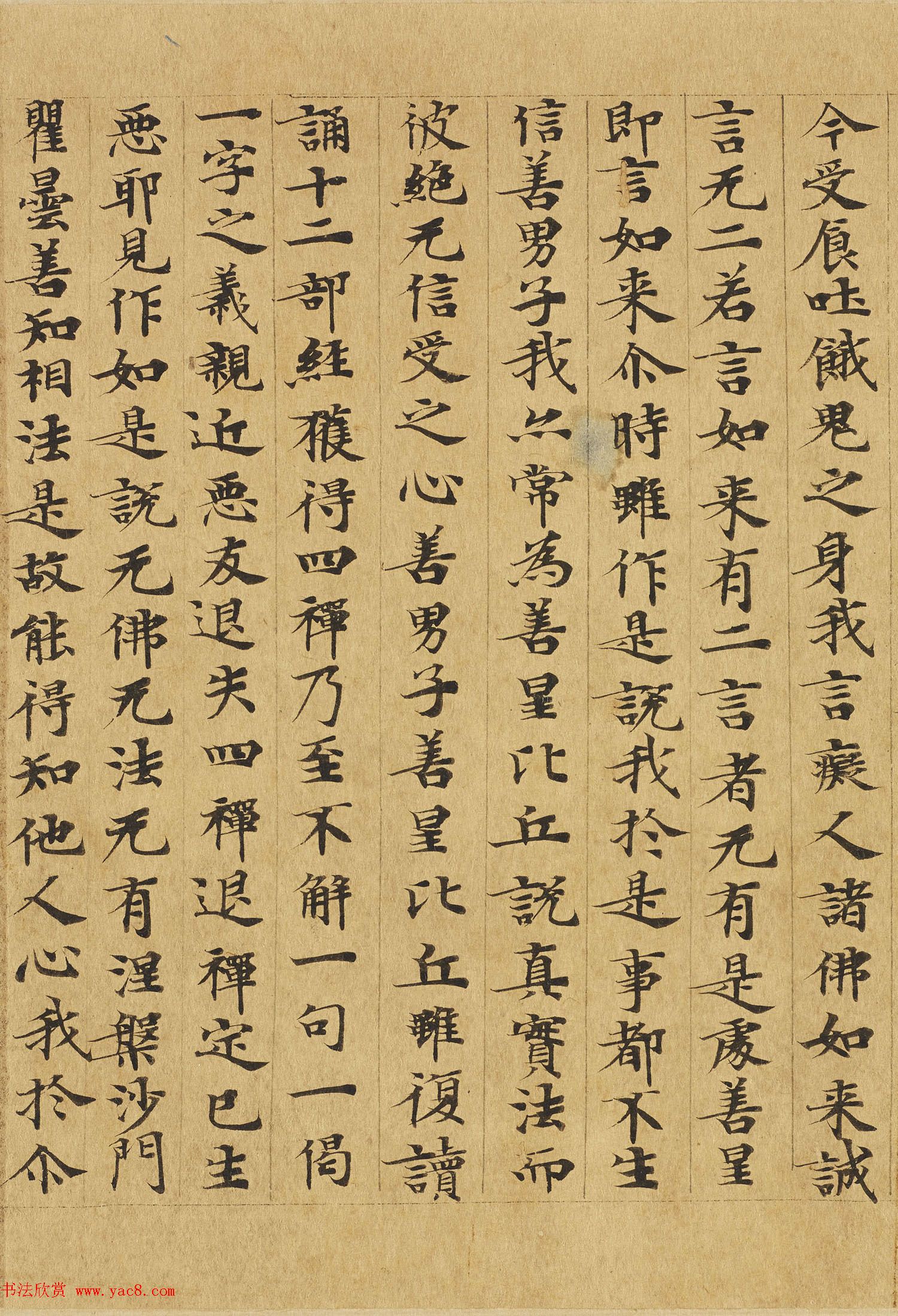 楷书高清大图欣赏《大般涅槃经迦叶菩萨品第十二》