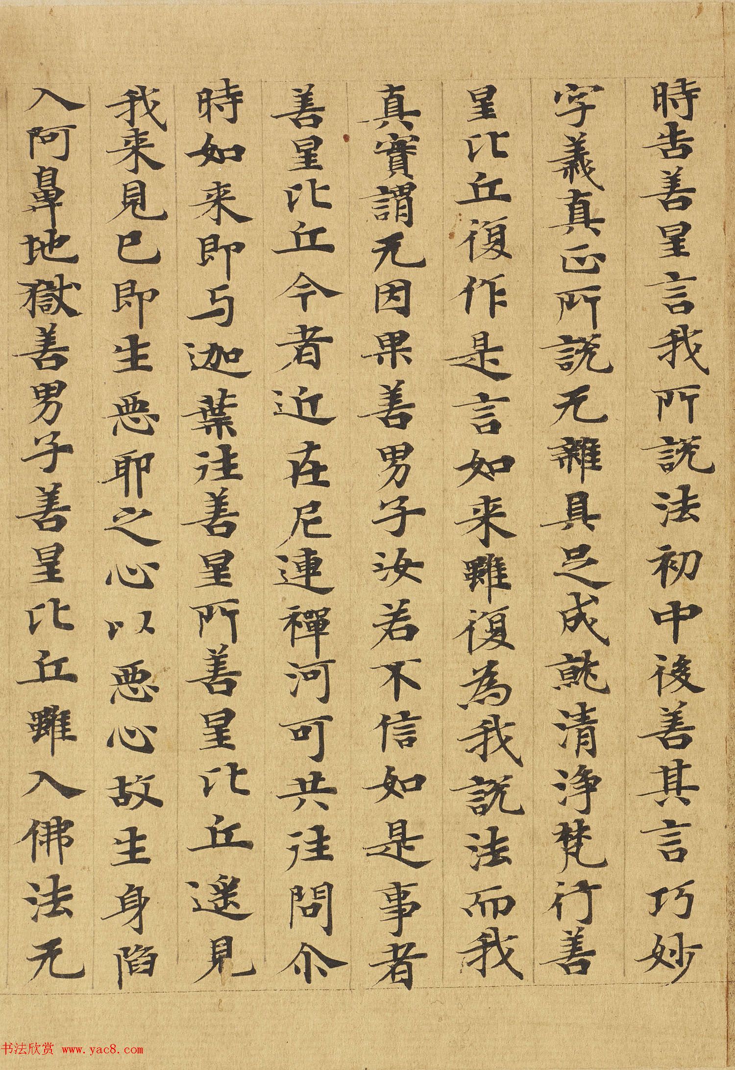 楷书高清大图欣赏《大般涅槃经迦叶菩萨品第十二》